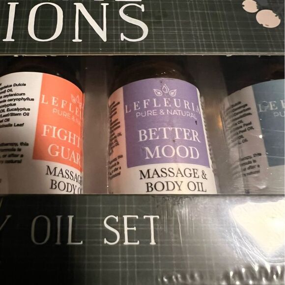 😊3/$30 Essential Oil Massage Oil Wellness set of 6 NEW IN BOX - Picture 11 of 16